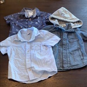 Toddle boy button up shirt bundle